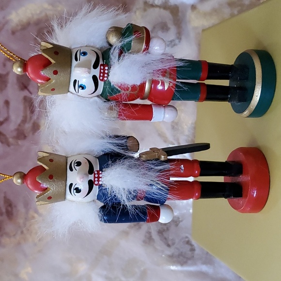 6 Christmas Nutcracker Wooden Ornaments - Picture 3 of 4
